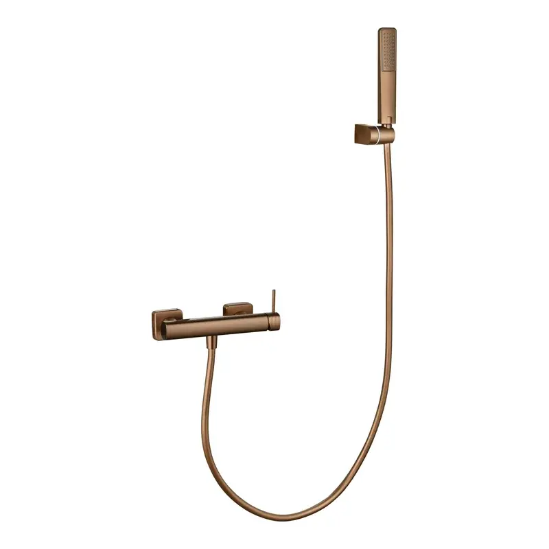 Kit ducha monomando Firenze oro rosa cepillado Imex