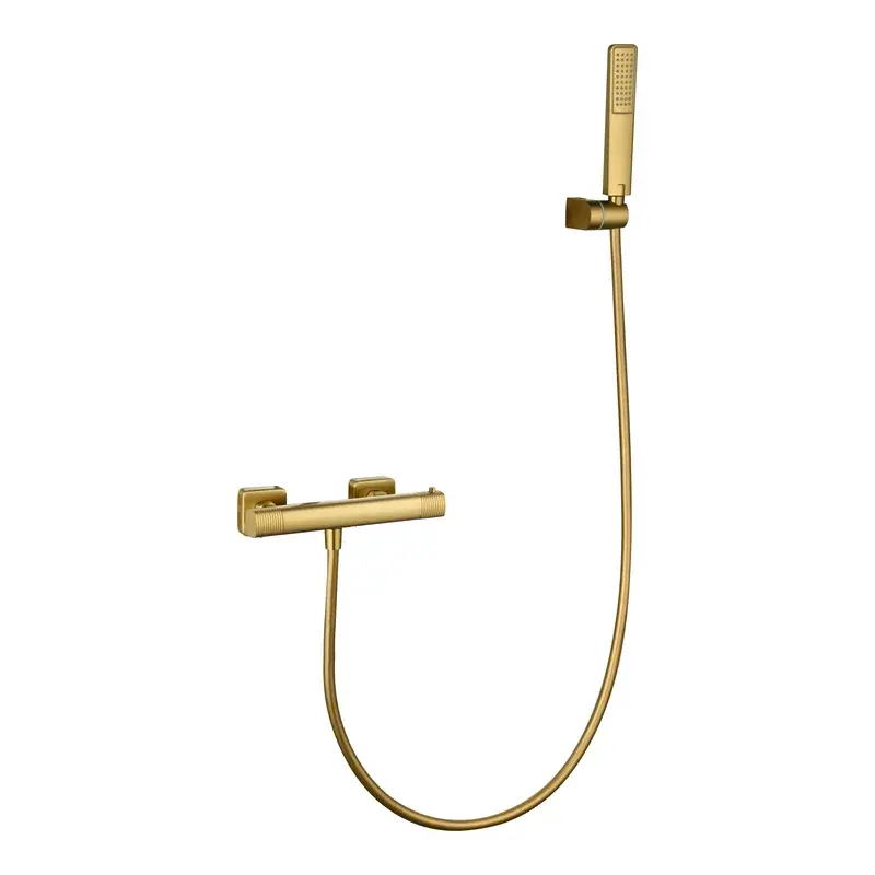 Kit ducha termostático Firenze oro cepillado Imex