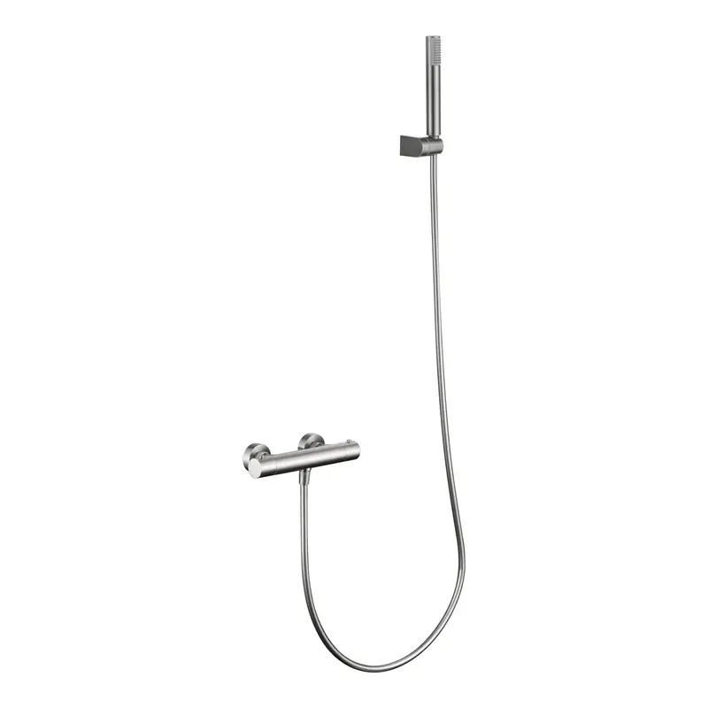Kit ducha termostatico Monza níquel cepillado Imex