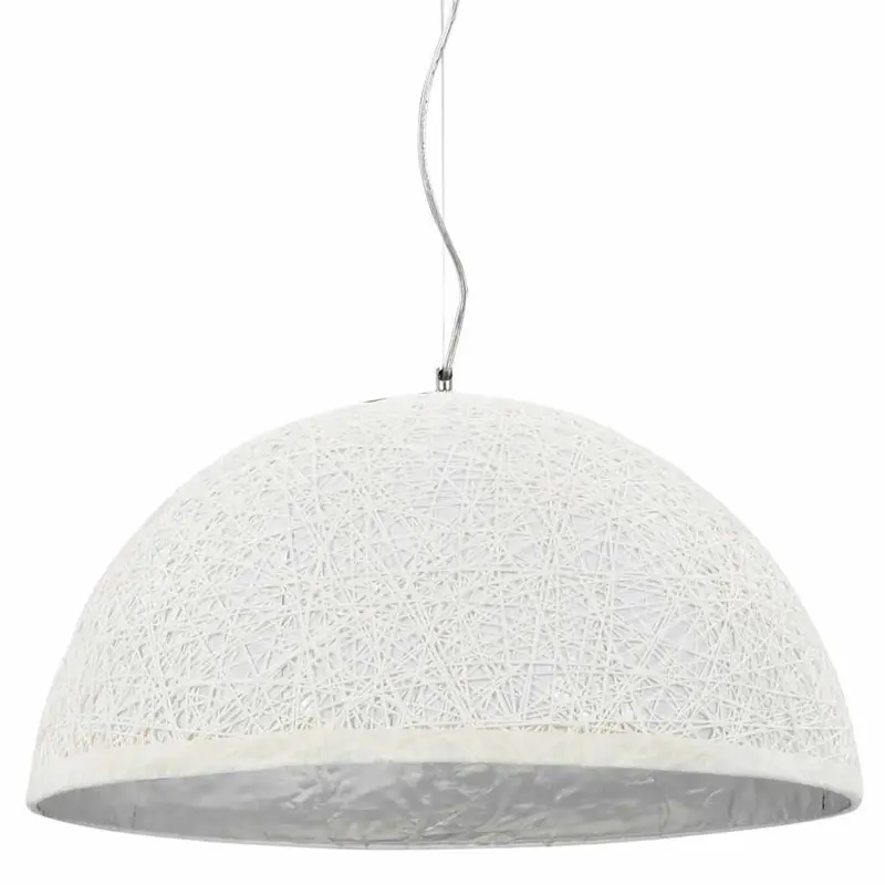 Lámpara colgante blanco y plateado E27 Ø50 cm