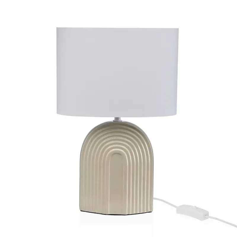 LAMPARA DE MESA ARCOIRIS MONOCROMATICO BEIGE