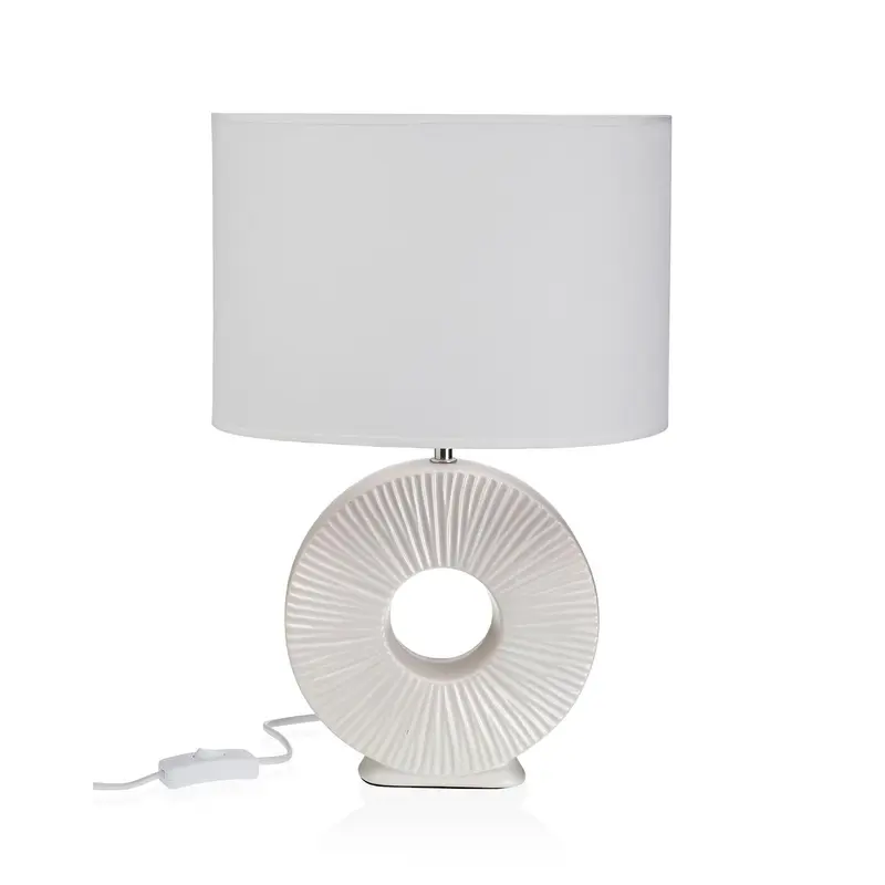 LÁMPARA DE MESA CERAMICA AGERA BLANCA
