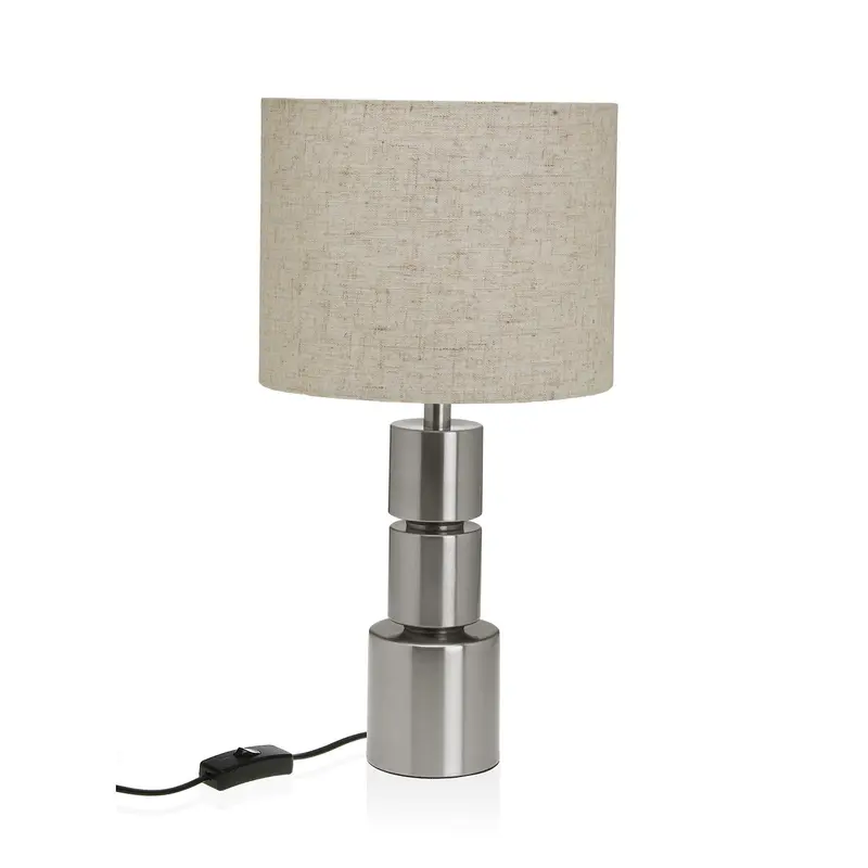 LAMPARA DE MESA YARE PLATEADO
