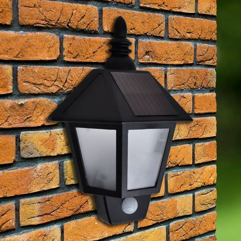 Lámpara de pared solar con sensor de movimiento