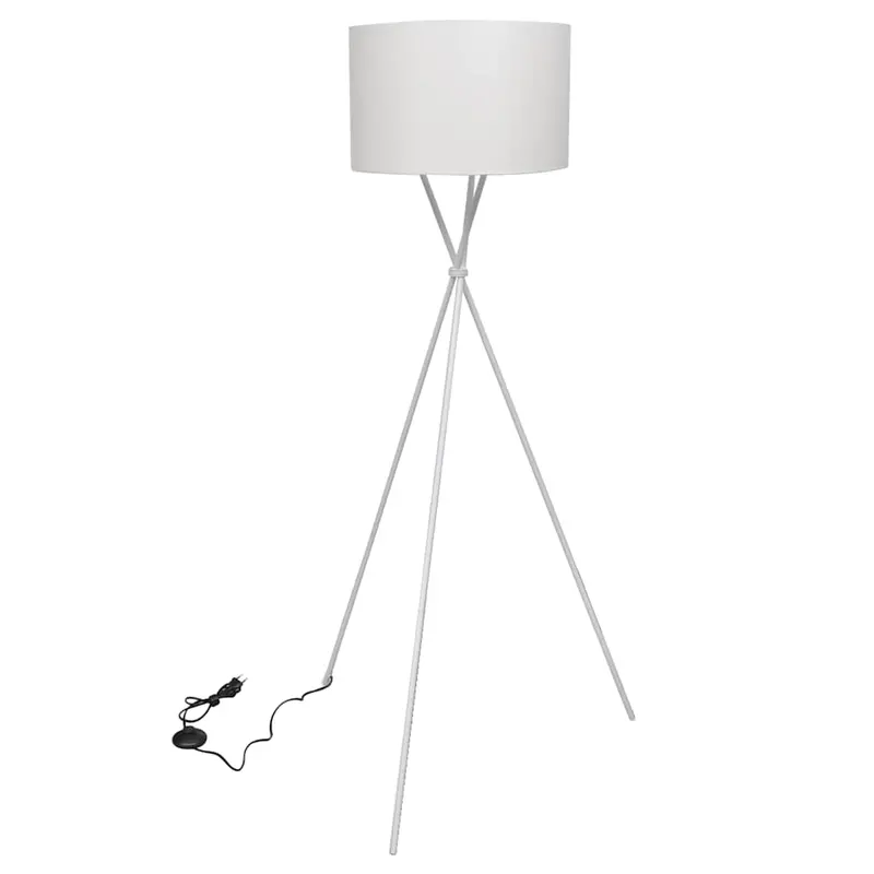 Lámpara de pie con soporte blanco 139 cm