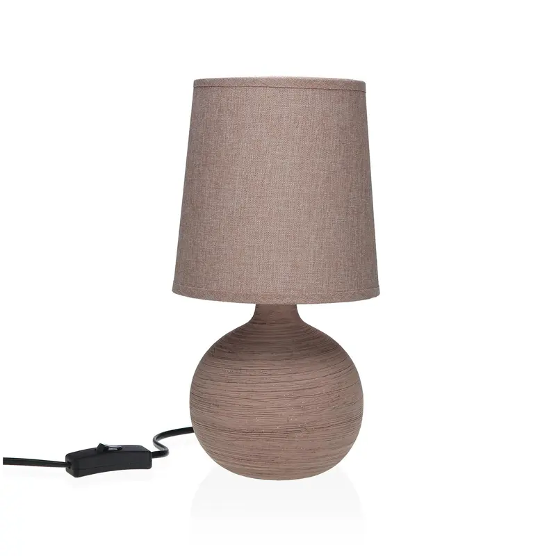 LÁMPARA MESA ROCO MARRON