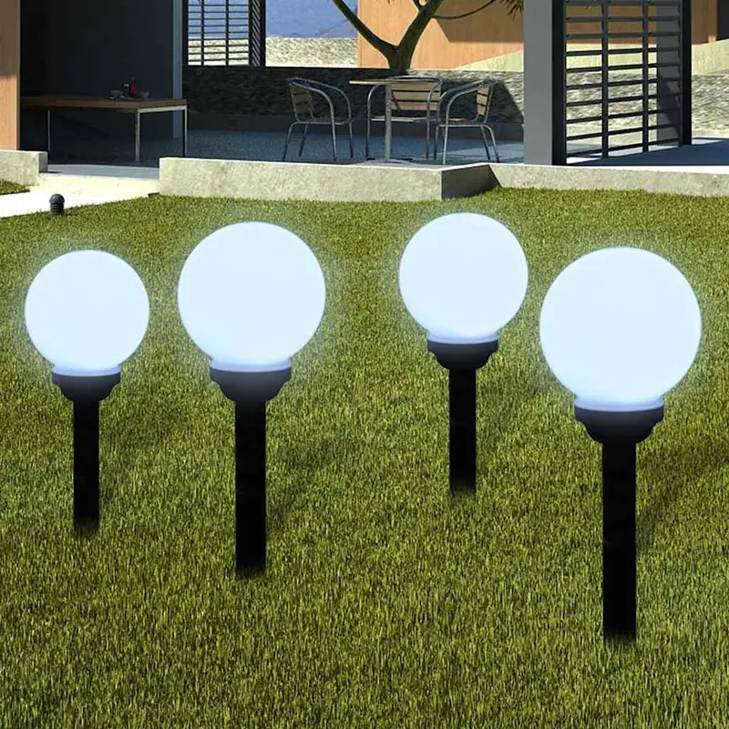 Lámparas de camino de jardín 4 uds LED 15 cm con pincho