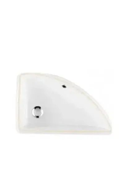Lavabo Angular Bajo Encimera Unisan Agres Blanco con Fijación