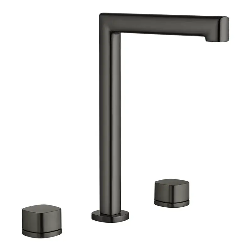 Lavabo bimando sobreencimera caño alto Toscana black gun metal Imex