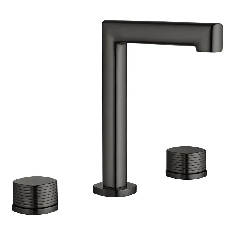 Lavabo bimando sobreencimera caño bajo Firenze black gun metal Imex