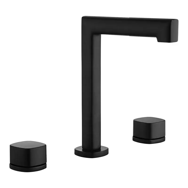Lavabo bimando sobreencimera caño bajo Toscana negro mate Imex