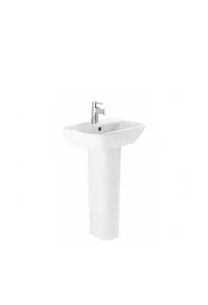 Lavabo con Pedestal 50 cm Unisan Look - Porcelana Blanca