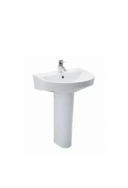 Lavabo con Pedestal 60 cm URBY Unisan – Porcelana Blanca