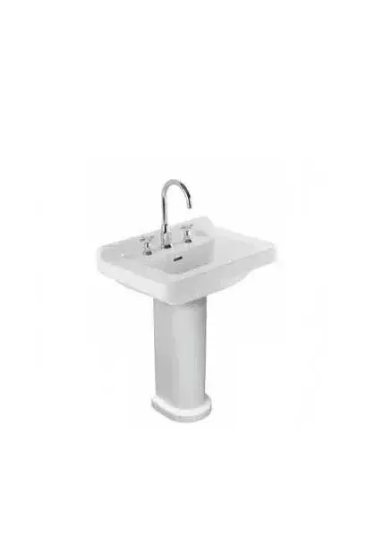 Lavabo con Pedestal Vintage 58 cm Vitreous China Blanco Unisan
