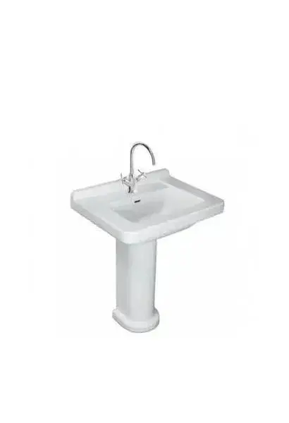 Lavabo con Pedestal Vintage Unisan 69 cm - Vitreous China Blanco