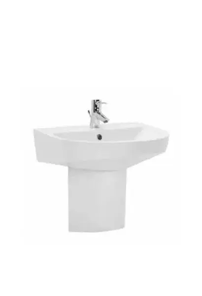 Lavabo con Semipedestal 56 cm Urby Unisan - Porcelana Blanca