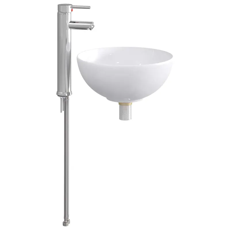 Lavabo de baño Cromado 32 x 32 x 13 cm Metal