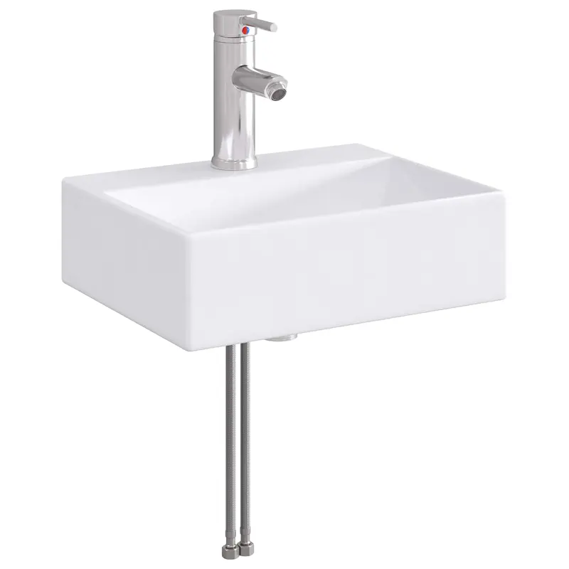 Lavabo de baño Cromado 39 x 30,5 x 12,5 cm Metal