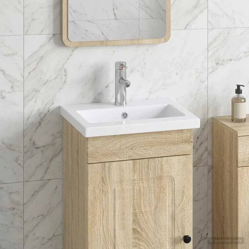 Lavabo de baño Cromado 42 x 40 x 16,5 cm Metal