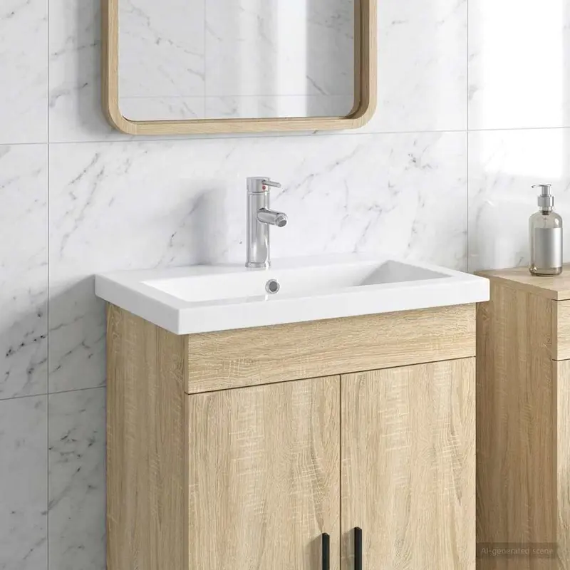 Lavabo de baño Cromado 61 x 40 x 16,5 cm Metal