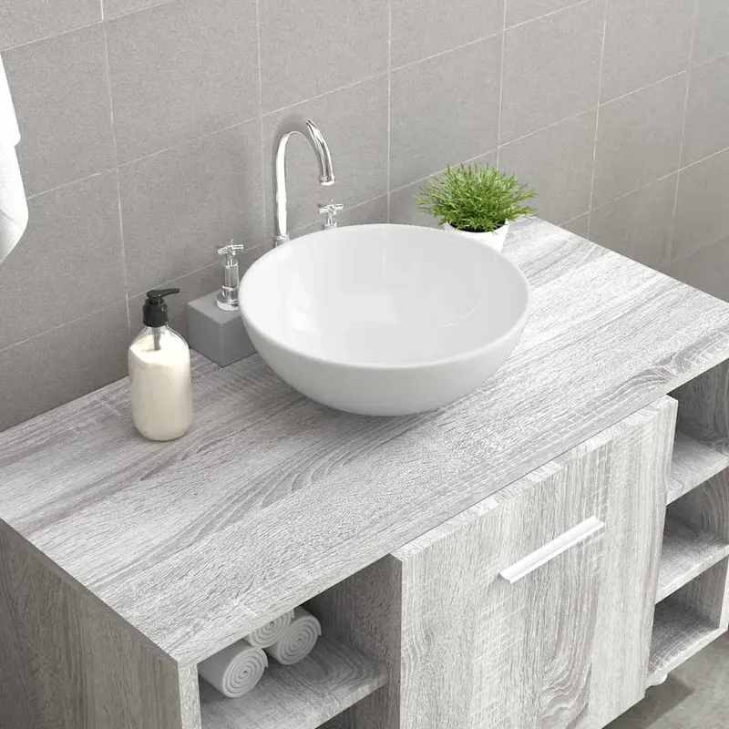 Lavabo de cerámica blanco 28x28x10 cm