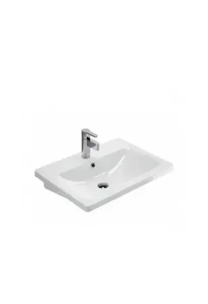 Lavabo de Encimera LOOK Unisan – Porcelana Blanca, 63,7 cm