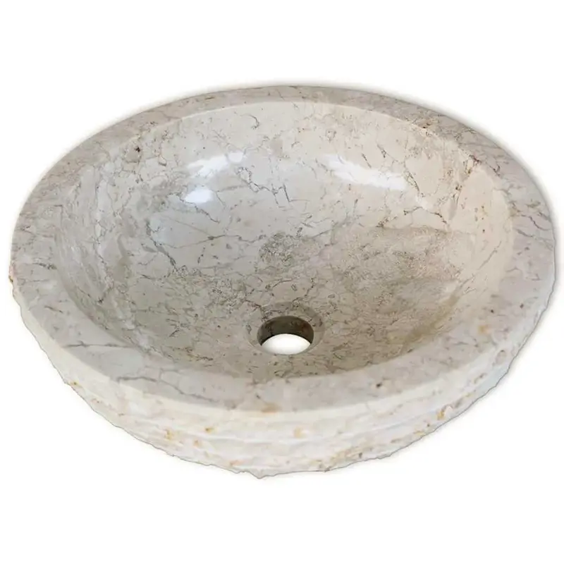 Lavabo de mármol 40 cm color crema