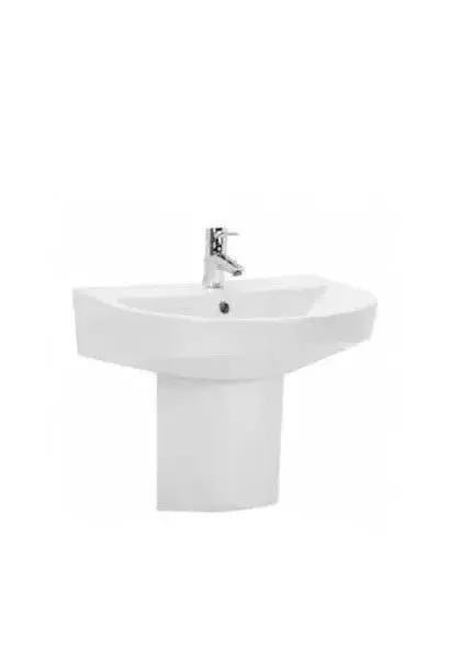 Lavabo de Porcelana con Semi Pedestal 60 cm URBY Unisan