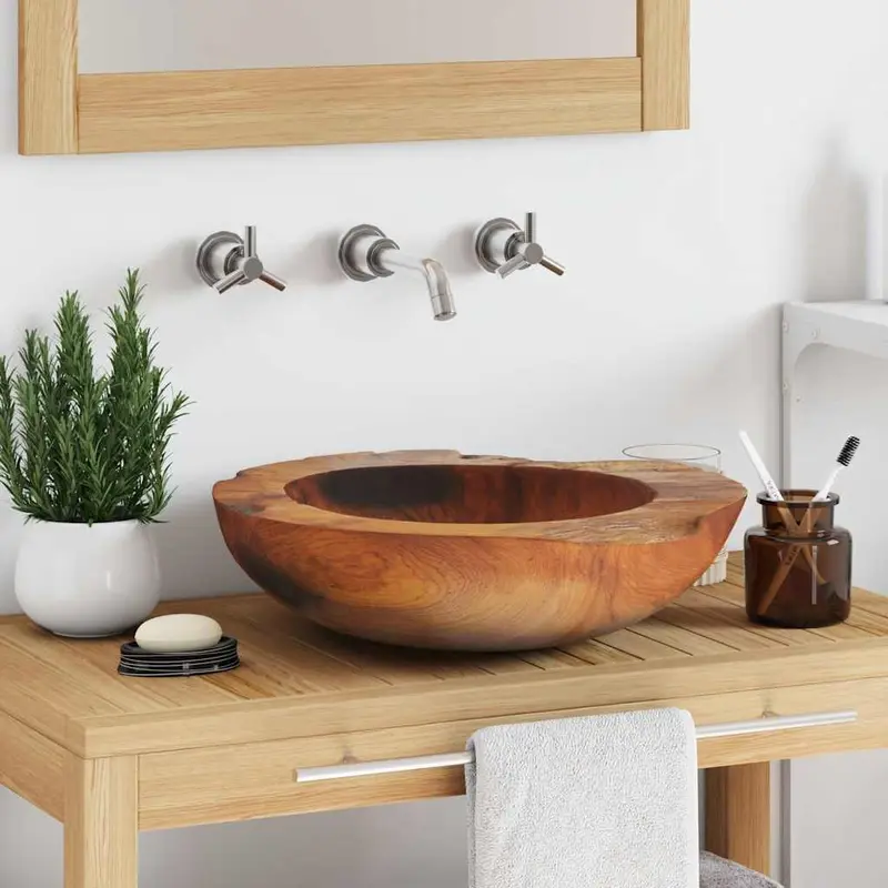 Lavabo de teca maciza 45 cm