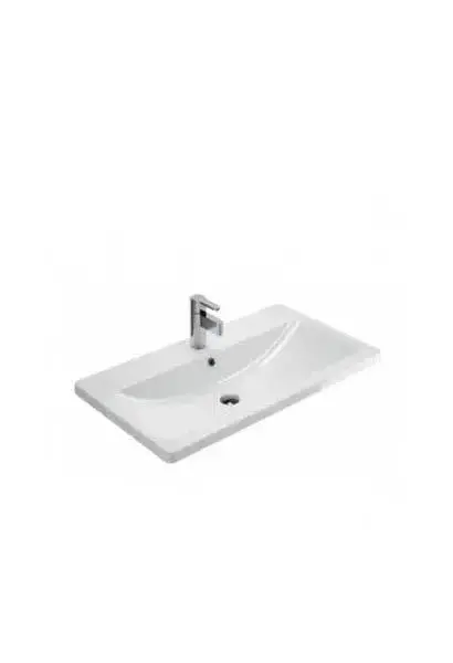 Lavabo empotrado 83 cm porcelana blanco LOOK Unisan
