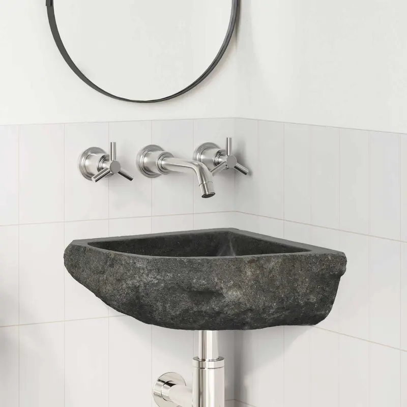 Lavabo Gris (30-37) x (30-37) x 12 cm Piedra del Río