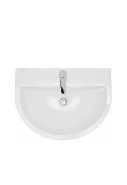 Lavabo Semi Empotrado URBY Unisan 54 cm Porcelana Blanca