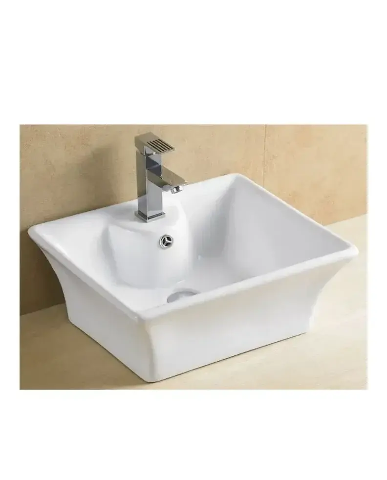 Lavabo sobre encimera de cerámica 49 cm de largo para baño moderno ARTISTIC de GME