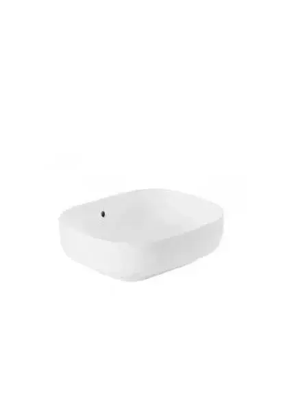 Lavabo sobre encimera porcelana vítrea blanco mate Unisan