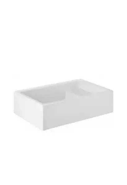 Lavabo sobre encimera rectangular COMBY Unisan blanco 61x39x16 cm