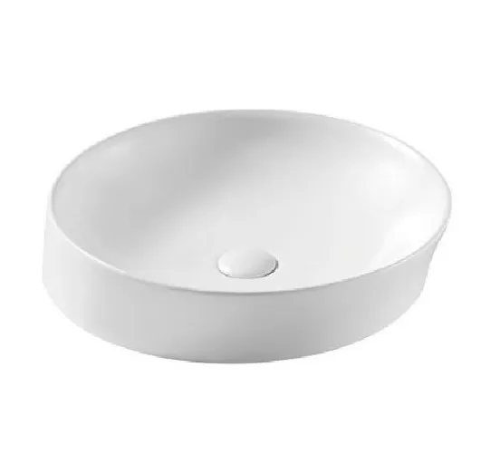 Lavabo sobreencimera circular de cerámica blanco  40 cm Till de Aquore