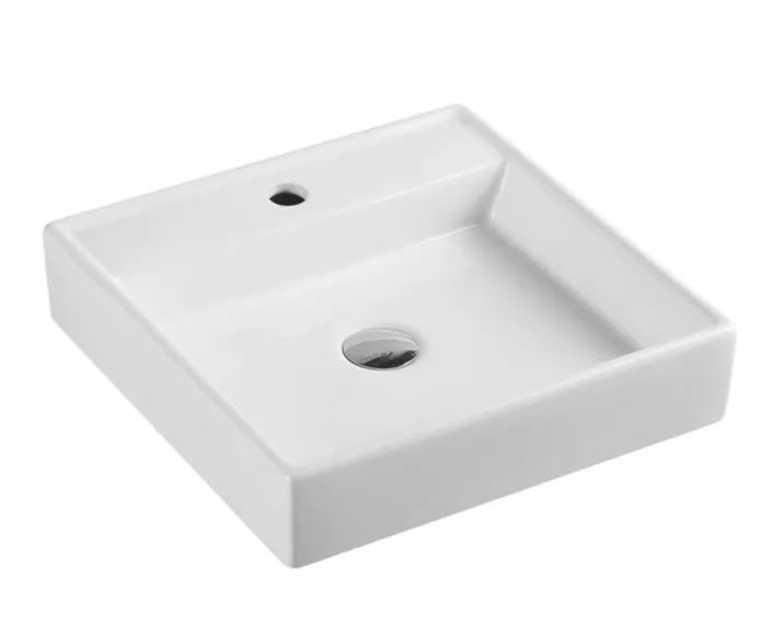Lavabo suspendido blanco de cerámica Vento 44 M de Aquore