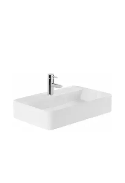 Lavabo Suspendido de Porcelana 60x40 cm Blanco Sanlife Unisan