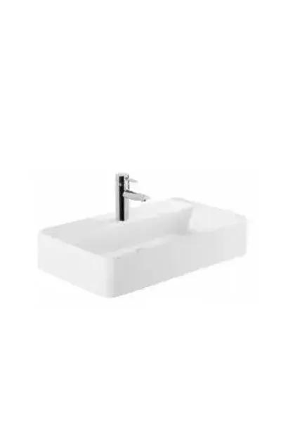 Lavabo Suspendido Sanlife Unisan 60x35 cm Porcelana Blanco