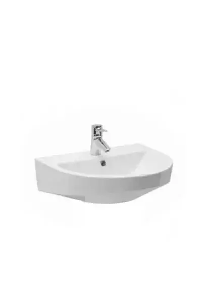 Lavabo Suspendido URBY 66 cm Unisan – Porcelana Blanca con Kit de Fijación
