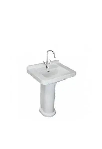 Lavabo Vintage 58 cm con Pedestal Unisan – Blanco
