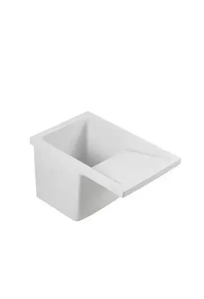 Lavadero de porcelana de 39 cm en color blanco acabado resistente y elegante Riba 40 Unisan