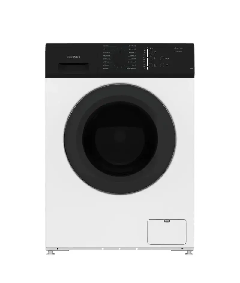 Lavadora 6kg Clase E con 16 Programas, Drum Clean y Seguridad KidLock de Cecotec