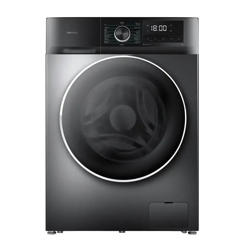 Lavadora 9 Kg Inverter Plus con Vapor y 16 Programas, Eficiencia Energética A de Cecotec