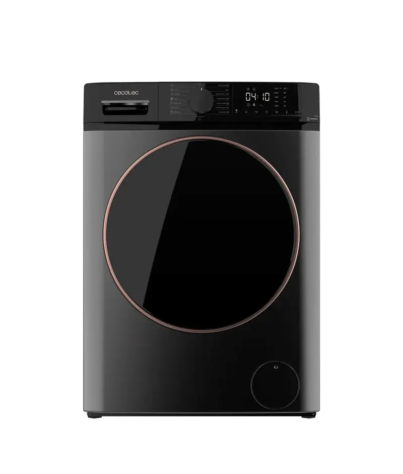 Lavadora Bolero DressCode 7610 Inverter Steel de 7 kg con motor Inverter Plus función Steam Max y 1400 RPM Cecotec