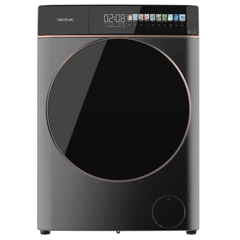 Lavadora Bolero DressCode 8900 Inverter 8kg 1400rpm Pantalla FullColor SteamMax Clase A Alta Eficiencia de Cecotec
