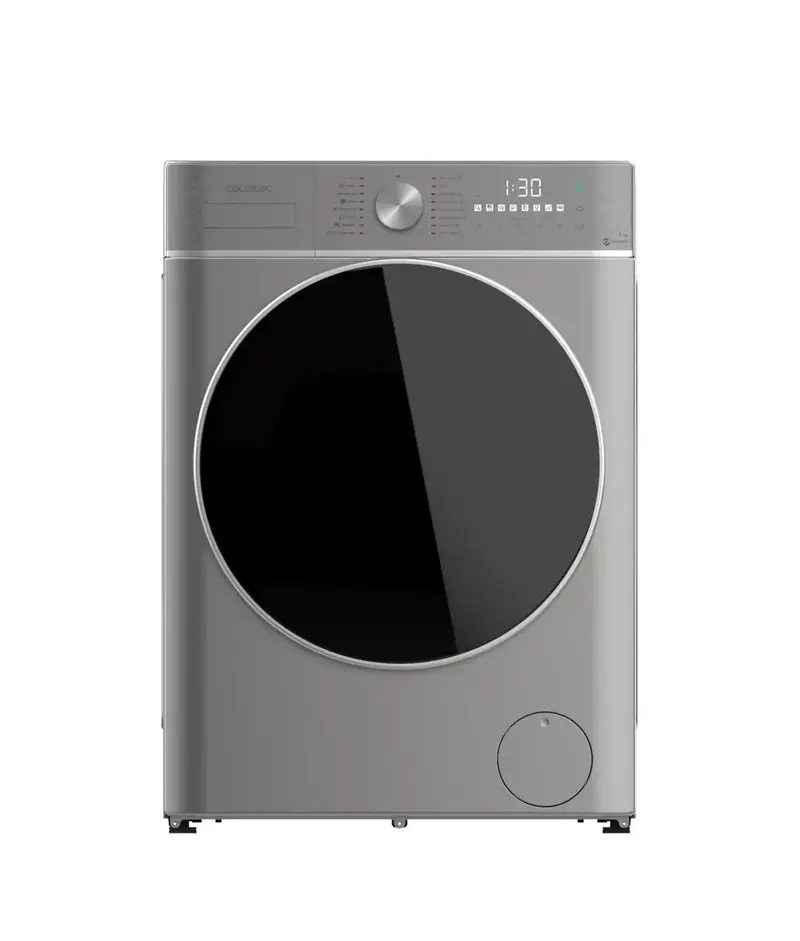 Lavadora Inverter Steel 9kg, 1400rpm, Eficiencia A, 16 Programas y Vapor Inteligente de Cecotec