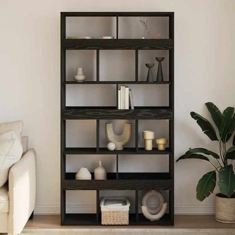 Librería 2 pcs Roble Negro 100 x 33 x 187,5 cm