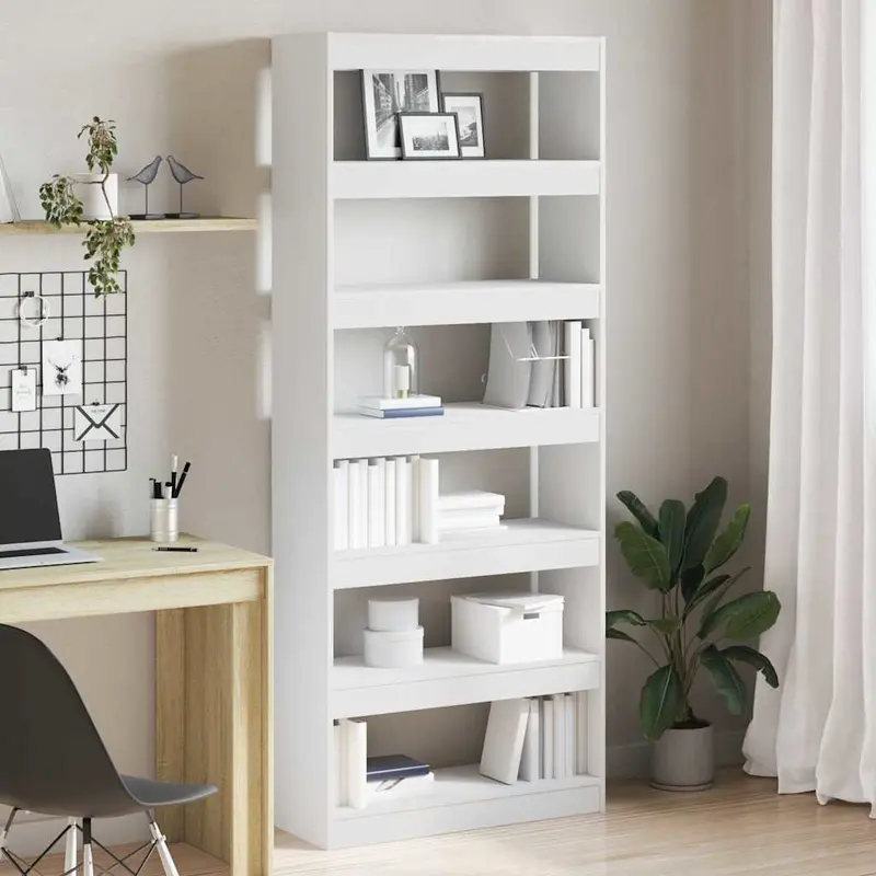 Librería con estante 80 x 30 x 198 cm Madera de ingeniería