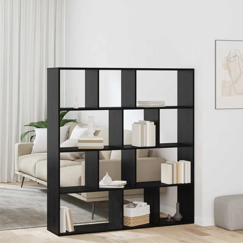 Librería Roble Negro 132 x 29 x 141,5 cm Madera de ingeniería